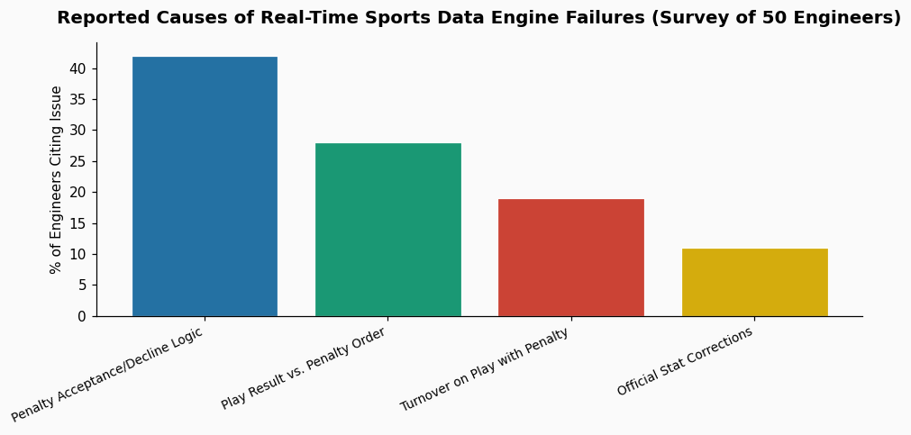 I don't understand why my real-time American football down-and-distance calculator produces wrong results when the API reports a penalty that declines an automatic first down. chart